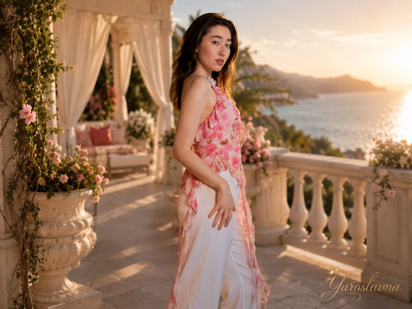 Warm close portrait of Yaroslavna with soft studio lighting